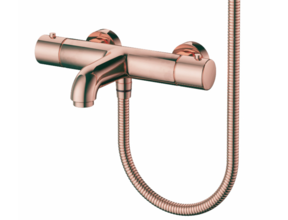 Badkraan set Mila Geb. Koper Exclusieve Thermostatische Badkranen met Handdouche