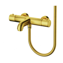 Badkraan set Mila Geb. Goud Exclusieve Thermostatische Badkranen met Handdouche