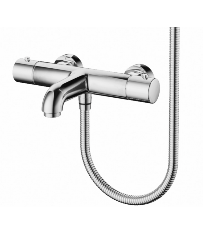 Badkraan set Mila Geb. Goud Exclusieve Thermostatische Badkranen met Handdouche