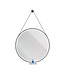 Spiegel Cintura 60cm Rond Zwart met band - Led verlichting  dimbaar met touchbediening