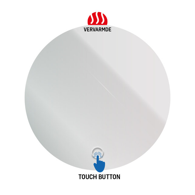 Ronde spiegel Omega Ø 100 cm met Led-Verlichting touch bediening