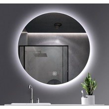 Ronde spiegel Omega Ø 100 cm anti-condens met Led-Verlichting + Spiegelverwarming