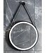 Spiegel Cintura 80cm Rond Zwart met band - Led verlichting  dimbaar met touchbediening