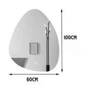 Spiegel UOVO Ovaal 100x60cm Anti-condens Dimbaar Led-verlichting Touch bediening  met spiegelverwarming