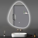 Spiegel UOVO Ovaal 100x60cm Anti-condens Dimbaar Led-verlichting Touch bediening  met spiegelverwarming