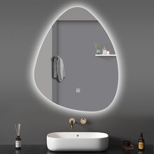 Spiegel UOVO Ovaal 100x60cm Anti-condens Dimbaar Led-verlichting Touch bediening  met spiegelverwarming