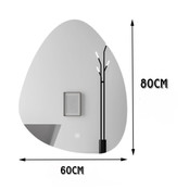 Spiegel UOVO Ovaal 80x60cm Dimbaar Led-verlichting Touch bediening Spiegel UOVO Ovaal 80x60cm Dimbaar Led-verlichting Touch bediening