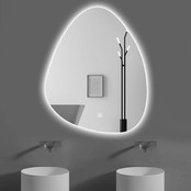 Spiegel UOVO Ovaal 80x60cm Dimbaar Led-verlichting Touch bediening Spiegel UOVO Ovaal 80x60cm Dimbaar Led-verlichting Touch bediening