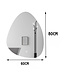 Spiegel UOVO Ovaal 80x60cm Anti-condens Dimbaar Led-verlichting Touch bediening  met spiegelverwarming