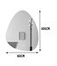 Spiegel UOVO Ovaal 80x60cm Anti-condens Dimbaar Led-verlichting Touch bediening  met spiegelverwarming