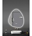 ALONI Spiegel UOVO Ovaal 80x60cm Anti-condens Dimbaar Led-verlichting Touch bediening  met spiegelverwarming