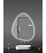 Spiegel UOVO Ovaal 80x60cm Anti-condens Dimbaar Led-verlichting Touch bediening  met spiegelverwarming