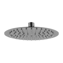 Hoofddouche Mila Gun Metal 30cm Rond Regendouchekop met rubbere sproeimondjes roestvrij