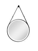 Spiegel Cintura 60cm Rond Zwart met band - Led verlichting  dimbaar met touchbediening