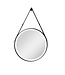ALONI Spiegel Cintura 80cm Rond Zwart met band - Led verlichting  dimbaar met touchbediening