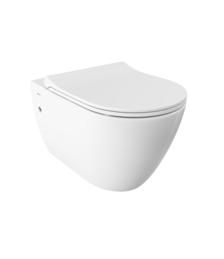BOCCHI Hangtoilet Venezia Randloos Wit 57x36x35 excl. Toiletbril
