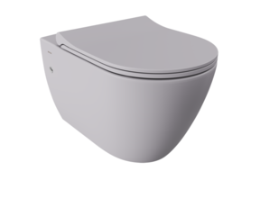 Hangtoilet Venezia Randloos Mat Grijs 57x36x35cm excl. Toiletbril