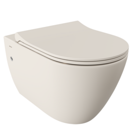 Hangtoilet Venezia Randloos Mat Jasmijn 57x36x35cm excl. Toiletbril