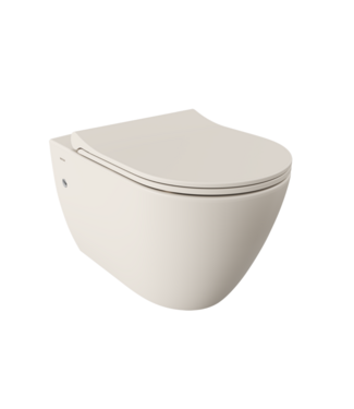 BOCCHI Hangtoilet Venezia Randloos Mat Jasmijn 57x36x35cm excl. Toiletbril