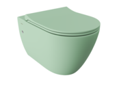 Hangtoilet Venezia Randloos Mint Groen 57x36x35cm excl. Toiletbril Hangtoilet Venezia Randloos Mint Groen 57x36x35cm excl. Toiletbril