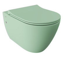 Hangtoilet Venezia Randloos Mint Groen 57x36x35cm excl. Toiletbril