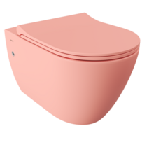 Hangtoilet Venezia Randloos Mat Zalm 57x36x35cm excl. Toiletbril