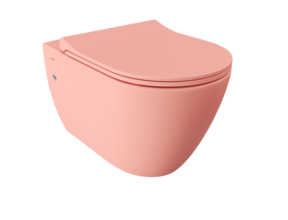 Hangtoilet Venezia Randloos Mat Zalm 57x36x35cm excl. Toiletbril