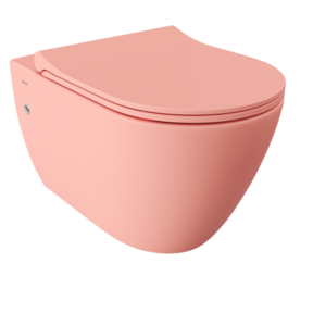 Hangtoilet Venezia Randloos Mat Zalm 57x36x35cm excl. Toiletbril