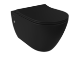 Hangtoilet Venezia Randloos Mat Zwart 57x36x35cm excl. Toiletbril Hangtoilet Venezia Randloos Mat Zwart 57x36x35cm excl. Toiletbril