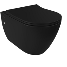 Hangtoilet Venezia Randloos Mat Zwart 57x36x35cm excl. Toiletbril