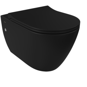 Hangtoilet Venezia Randloos Mat Zwart 57x36x35cm excl. Toiletbril
