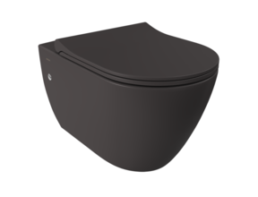 Hangtoilet Venezia Randloos Mat Antraciet 57x36x35cm excl. Toiletbril
