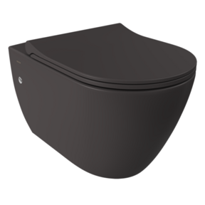 Hangtoilet Venezia Randloos Mat Antraciet 57x36x35cm excl. Toiletbril