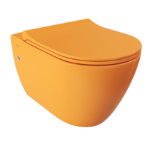 Hangtoilet Venezia Randloos Manderijn 57x36x35cm excl. Toiletbril
