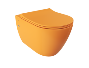 Hangtoilet Venezia Randloos Manderijn 57x36x35cm excl. Toiletbril