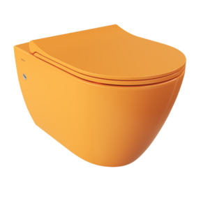 Hangtoilet Venezia Randloos Manderijn 57x36x35cm excl. Toiletbril