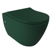 Hangtoilet Venezia Randloos Mat Groen 57x36x35cm excl. Toiletbril