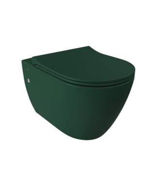 BOCCHI Hangtoilet Venezia Randloos Mat Groen 57x36x35cm excl. Toiletbril