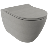 Hangtoilet Venezia Randloos Mat Beton 57x36x35cm excl. Toiletbril
