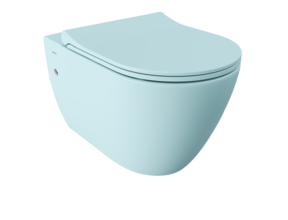 Hangtoilet Venezia Randloos Mat Ice Blue 57x36x35cm excl. Toiletbril
