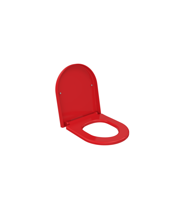 Hangtoilet Venezia Randloos Glans Rood 57x36x35cm excl. Toiletbril