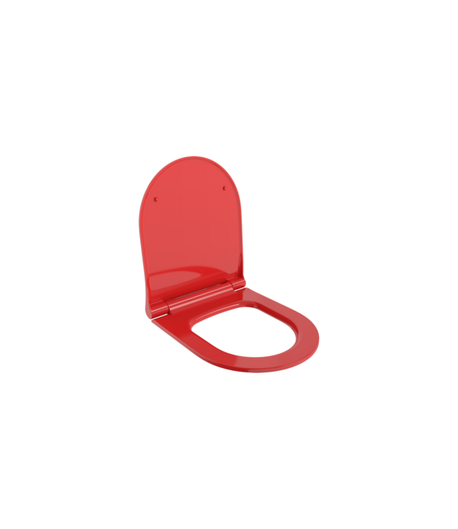 Hangtoilet Venezia Randloos Glans Rood 57x36x35cm excl. Toiletbril