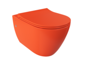 Hangtoilet Venezia Randloos Glans Oranje 57x36x35cm excl. Toiletbril