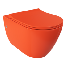 Hangtoilet Venezia Randloos Glans Oranje 57x36x35cm excl. Toiletbril