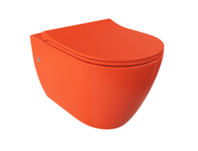 Hangtoilet Venezia Randloos Glans Oranje 57x36x35cm excl. Toiletbril