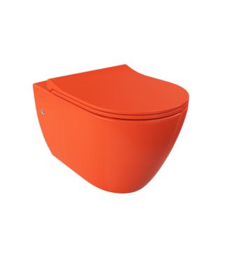 BOCCHI Hangtoilet Venezia Randloos Glans Oranje 57x36x35cm excl. Toiletbril