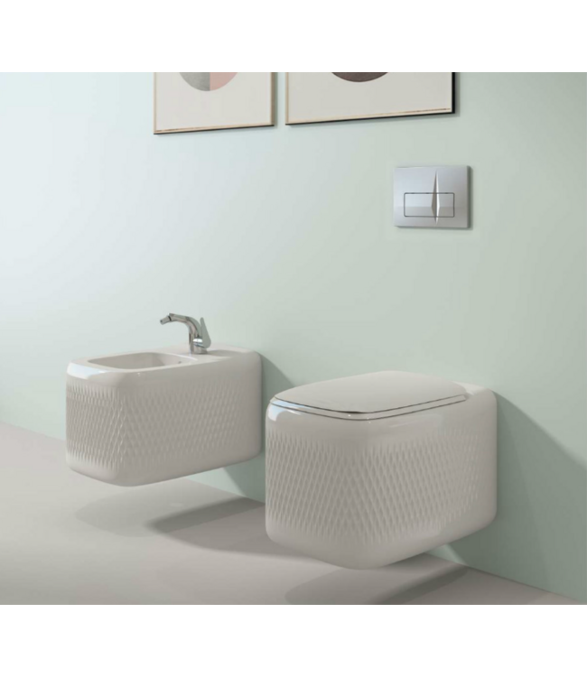 Bocchi Randloos Hangtoilet Design New Age Wit 54x36x33cm