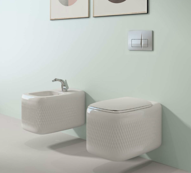 Bocchi Randloos Hangtoilet Design New Age Mat Wit 54x36x33cm