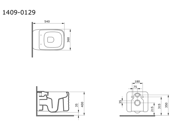 Bocchi Randloos Hangtoilet Design New Age Mat Kashmir 54x36x33cm