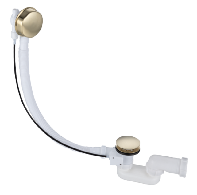 Badafvoer - overloopcombinatie Effeze Mat Zwart 52cm  met clickwaste